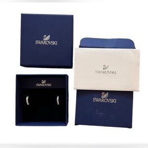 Swarovski BETH Silver Crystal Small Hoop Earrings